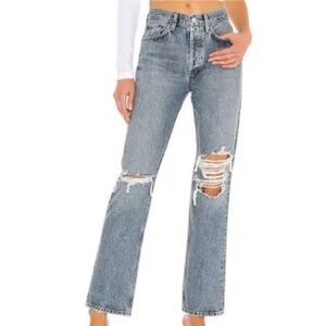 Agolde Lana Distressed Jeans Size 24 GUC